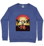 Bluza ADLER barbat Welcome to My Paradise Albastru melanj