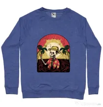 Bluza ADLER barbat Welcome to My Paradise Albastru melanj