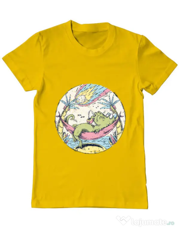 Tricou ADLER barbat Asteroid Day Galben
