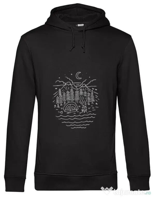 Hoodie barbat cu gluga The Great Outdoors Negru