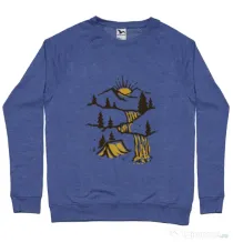 Bluza ADLER barbat Hidden Paradise Albastru melanj