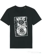 Tricou STANLEY STELLA barbat Where words fail, music speaks Negru