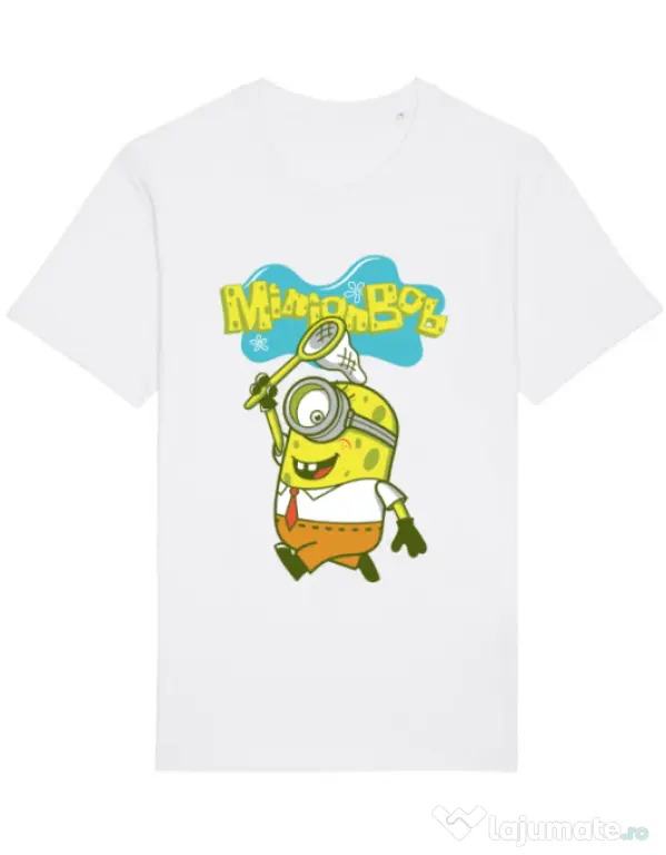 Tricou STANLEY STELLA barbat MinionBob Alb
