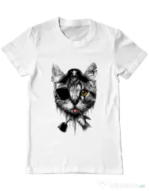 Tricou ADLER barbat Piratecat Alb