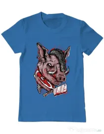 Tricou ADLER barbat Pig Saw Albastru azuriu