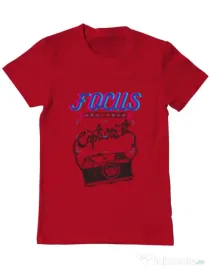 Tricou ADLER barbat Focus and than Capture it Rosu