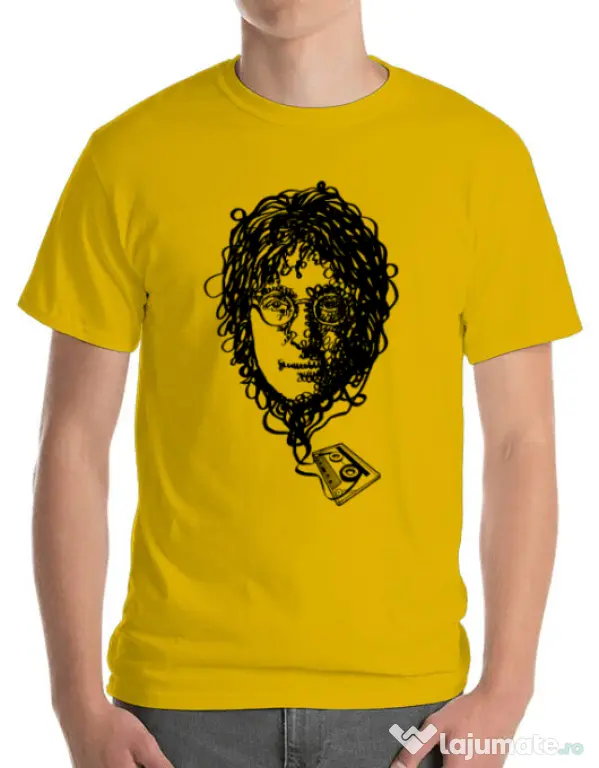 Tricou ADLER barbat Imagine Cassette Galben