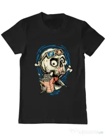 Tricou ADLER barbat Skull Movie Negru