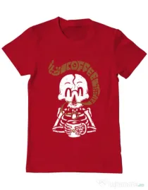 Tricou ADLER barbat Its Coffee Time Rosu