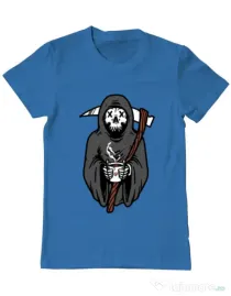 Tricou ADLER barbat Coffee Reaper Albastru azuriu