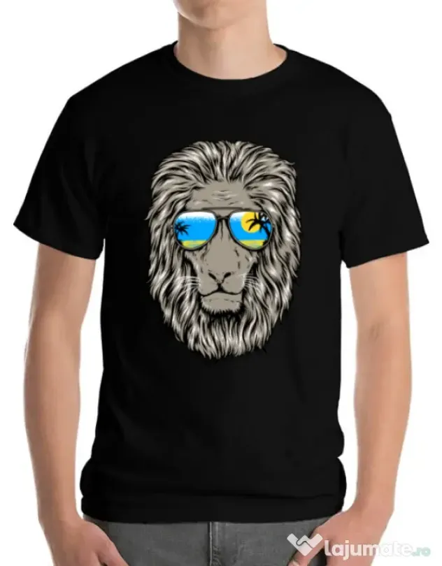 Tricou ADLER barbat King of Summer Negru