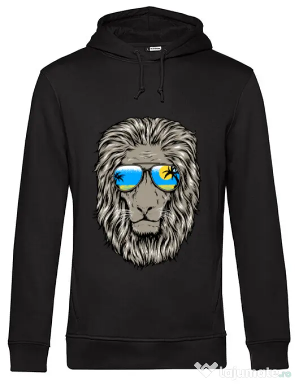 Hoodie barbat cu gluga King of Summer Negru