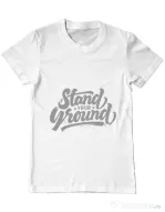 Tricou ADLER barbat Stand Your Ground Alb