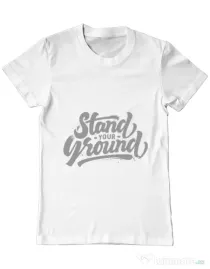 Tricou ADLER barbat Stand Your Ground Alb