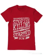 Tricou ADLER barbat Stop The Killing Started Now Rosu