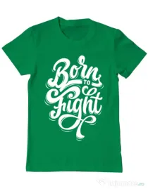 Tricou ADLER barbat Born To Fight Verde mediu