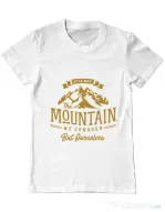 Tricou ADLER barbat Its not the mountain we conquer Alb