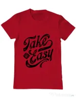 Tricou ADLER barbat Take it easy Rosu