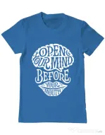 Tricou ADLER barbat Open your mind Albastru azuriu