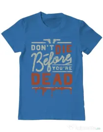Tricou ADLER barbat Dont die Albastru azuriu