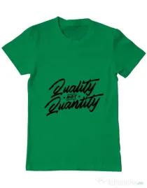 Tricou ADLER barbat Quality not quantity Verde mediu
