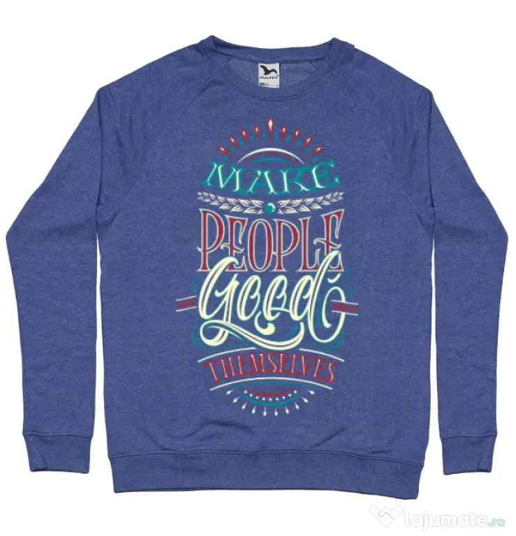 Bluza ADLER barbat Make people feel good Albastru melanj