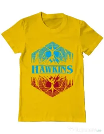 Tricou ADLER barbat Welcome to Hawkins Galben