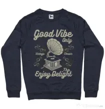 Bluza ADLER barbat Good Vibe Only Denim inchis