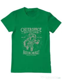Tricou ADLER barbat Astronaut Verde mediu