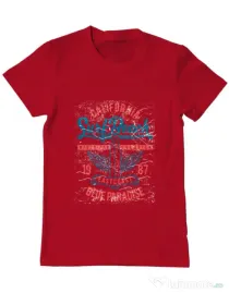 Tricou ADLER barbat Surf Beach Rosu