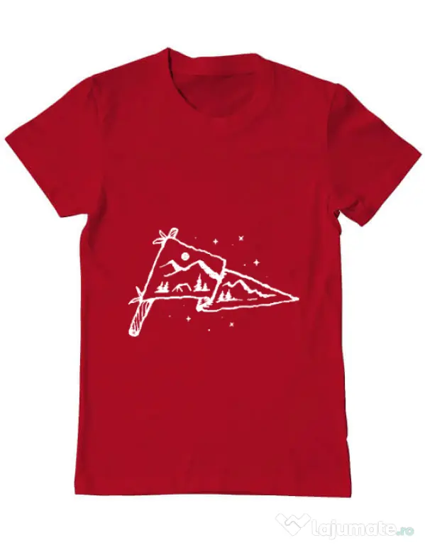 Tricou ADLER barbat Camp Flag Rosu