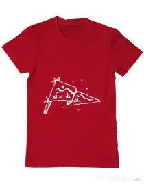Tricou ADLER barbat Camp Flag Rosu