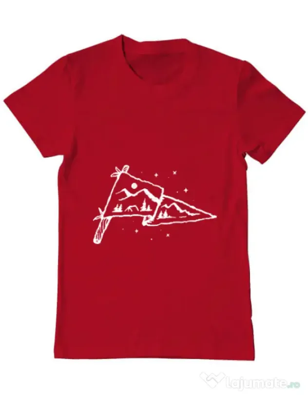 Tricou ADLER barbat Camp Flag Rosu