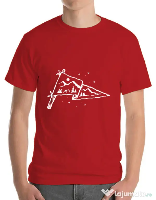 Tricou ADLER barbat Camp Flag Rosu