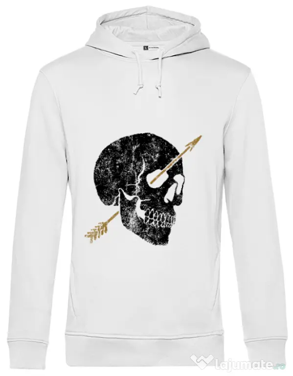 Hoodie barbat cu gluga Arrow Alb