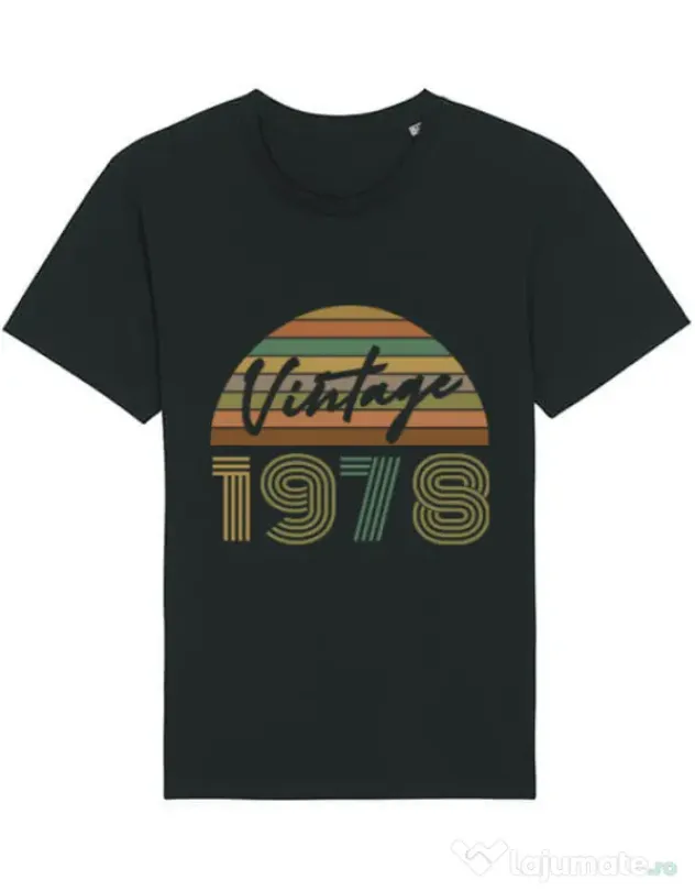 Tricou STANLEY STELLA barbat Vintage 1978 Negru