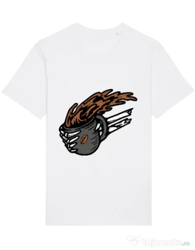 Tricou STANLEY STELLA barbat Coffee First Alb