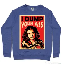 Bluza ADLER barbat I dump your ass Albastru melanj