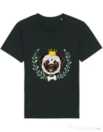 Tricou STANLEY STELLA barbat King Of Pug Negru