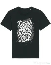 Tricou STANLEY STELLA barbat Drink more worry less Negru