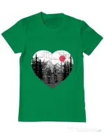 Tricou ADLER barbat Hike and Love Verde mediu
