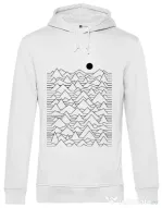 Hoodie barbat cu gluga Mountains Alb