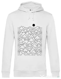 Hoodie barbat cu gluga Mountains Alb