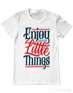 Tricou ADLER barbat Enjoy The Little Things Alb