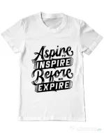 Tricou ADLER barbat Aspire To Inspire Before We Expire Alb