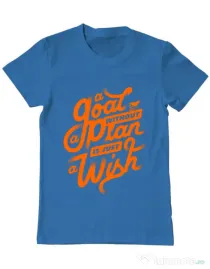 Tricou ADLER barbat A Goal Without a Plan is Just a Wish Albastru azuriu