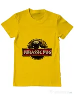 Tricou ADLER barbat Jurassic Pug Galben