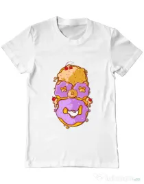 Tricou ADLER barbat Homer Donut Alb