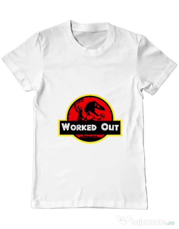 Tricou ADLER barbat Worked Out Alb
