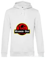 Hoodie barbat cu gluga Worked Out Alb
